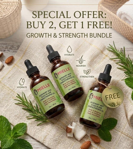 Mielle Rosemary Mint Scalp & Hair Strengthening Oil - BUY 2 GET 1 FREE Bundle
